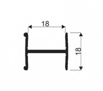 Savienojuma profilis H18 Decor 3.00m 