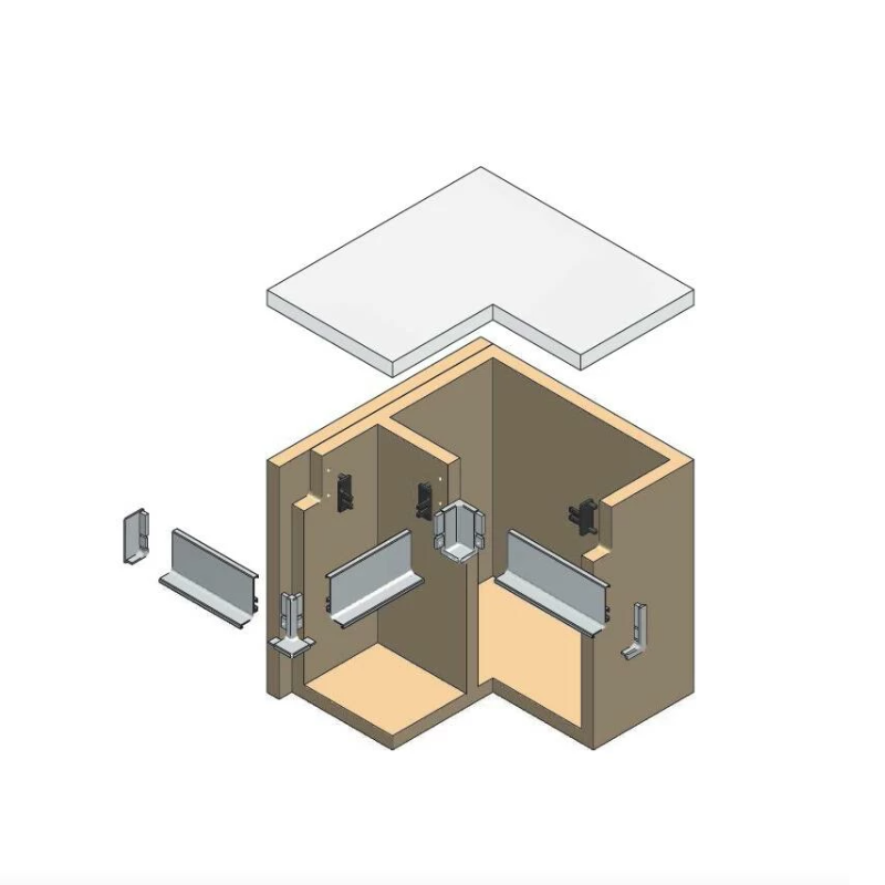 Inner corner for U profile 