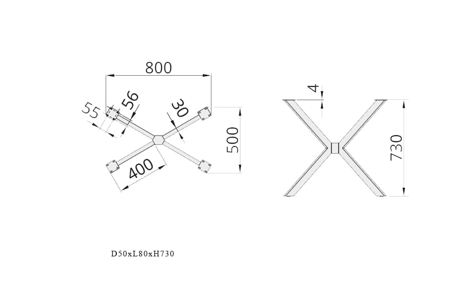 Mēbeļu kāja DN-979D 