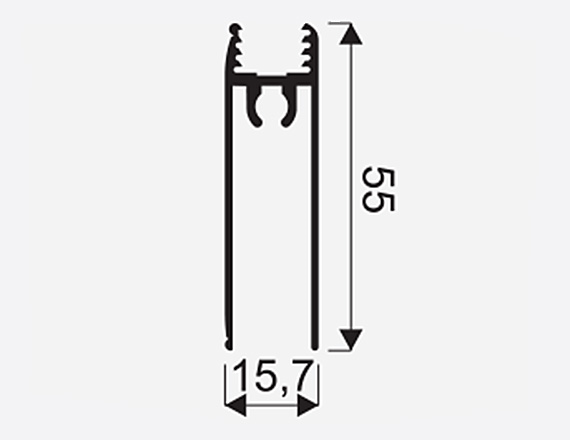 Горизонтальная нижняя планка 10 Decor 1.70m 