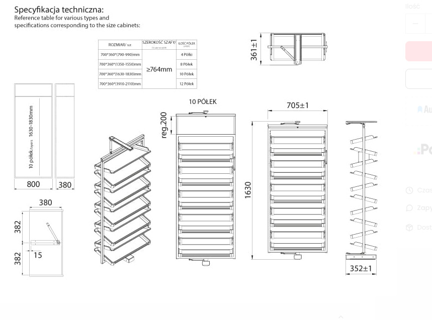 Rotating shoe rack WB-671 