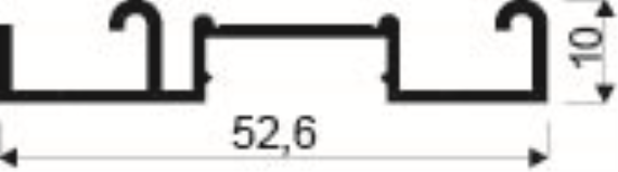 Нижняя направляющая Gemini Decor 1.70 m 