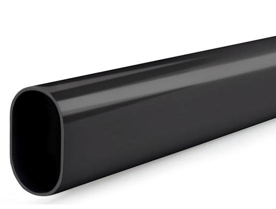 Овальная труба хром/черная 3м 