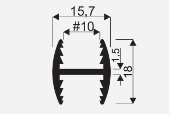 Savienojuma profilis H10 Decor 3.00m 